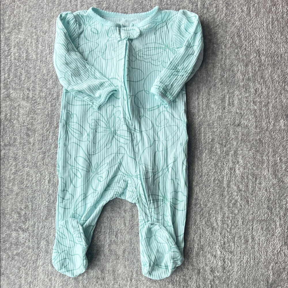 Carter's Light Blue Patterned Footie